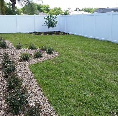 Backyard landscape design & sod installation