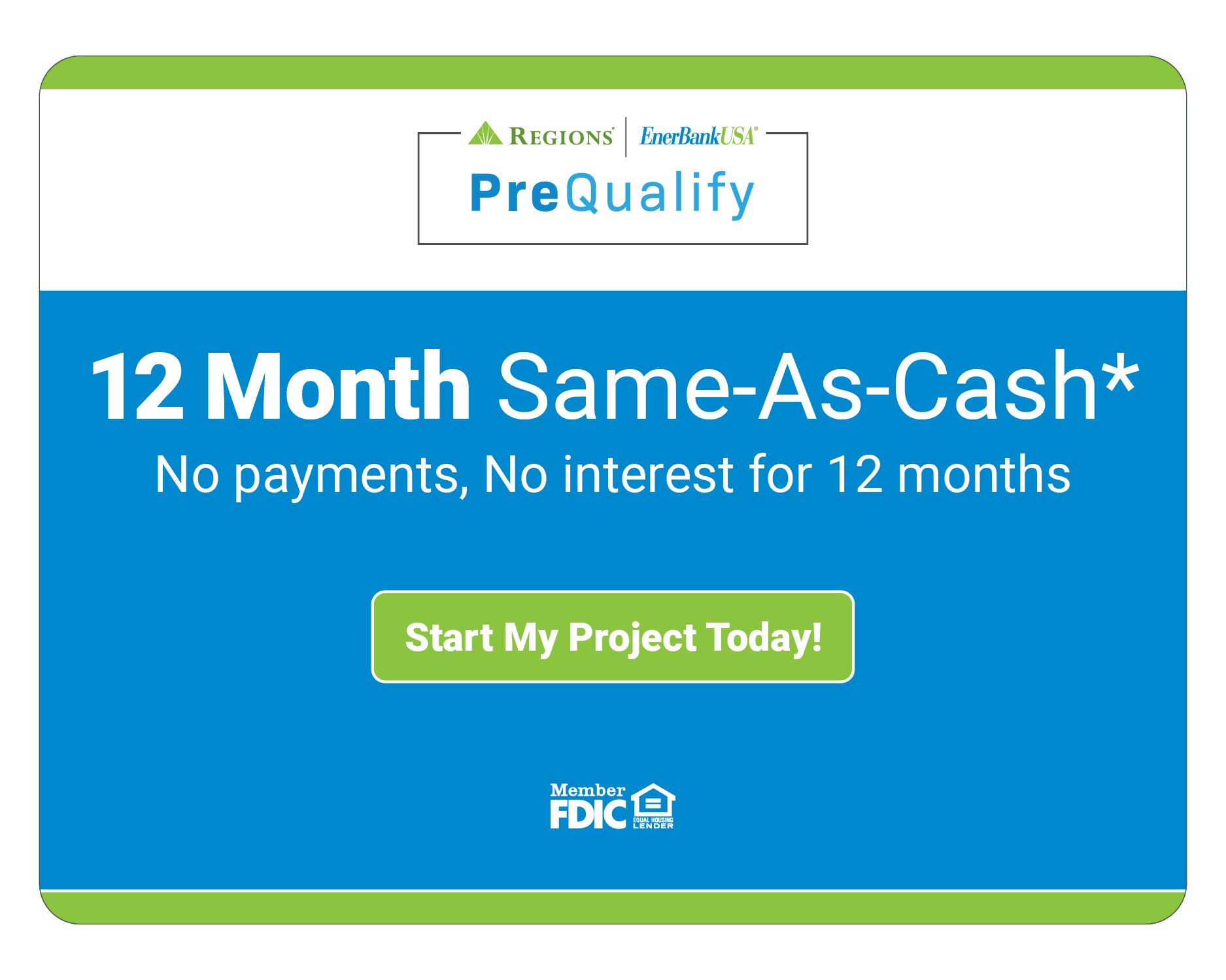 No payment, no interest for 12 months