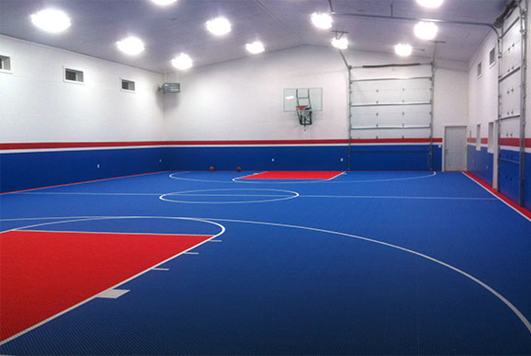 Indoor basketball court