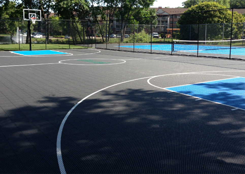 Outdoor basketball court